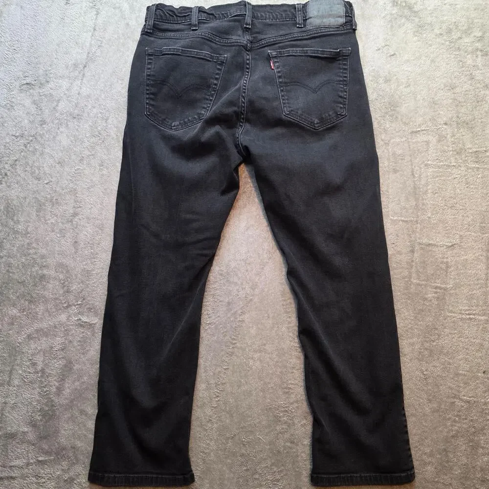 Levi's 559 Jeans Mens 38x30 Black Dark Wash Regular Fit Straight Leg Denim
